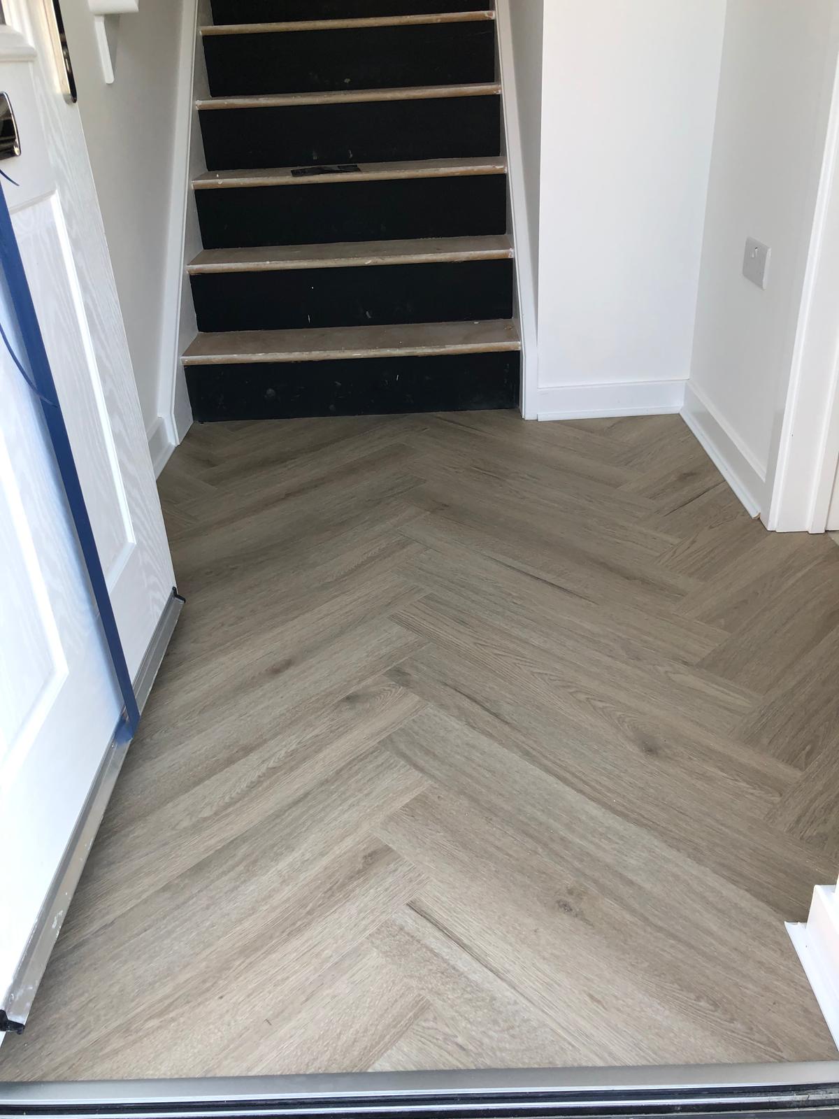 Smoked Oak 5.5mm Herringbone Waterproof Click Vinyl