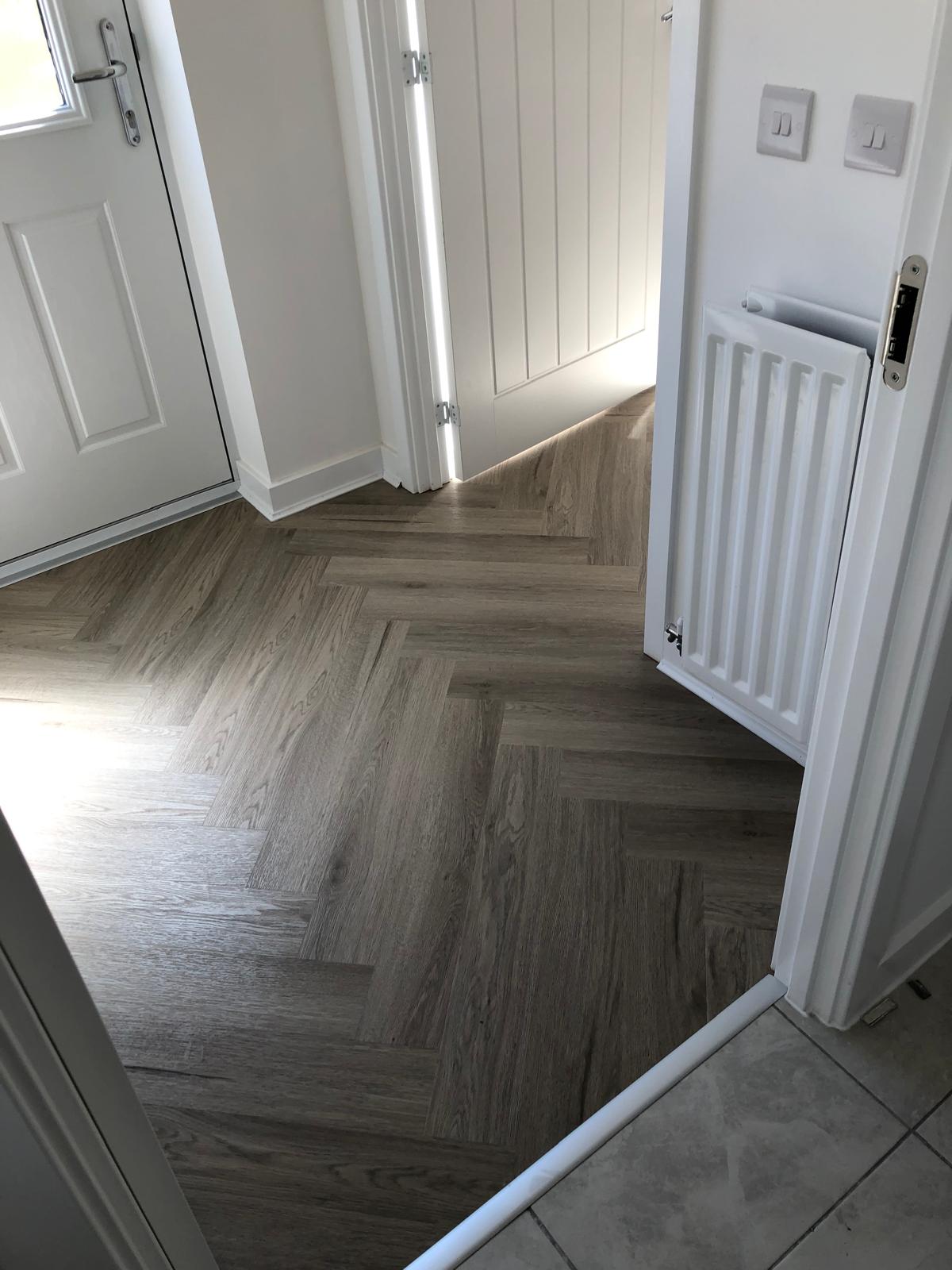 Smoked Oak 5.5mm Herringbone Waterproof Click Vinyl