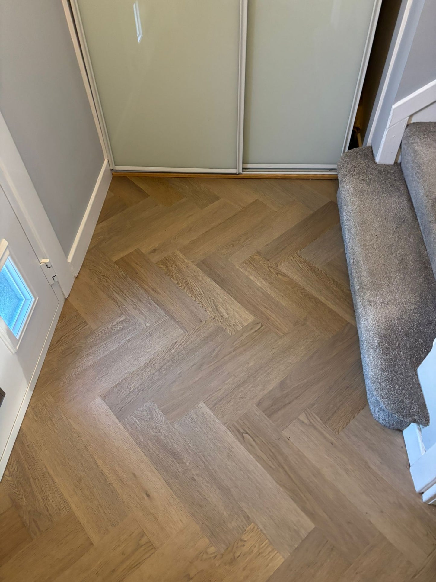 Invictus Brushed Oak Herringbone Glue Down Waterproof Flooring