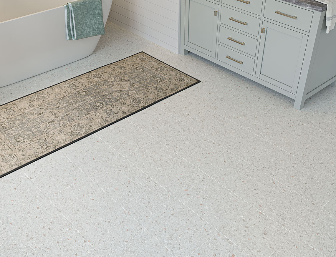 Ivory Quarry 6.5mm Unilin Tile Effect Waterproof Click Vinyl