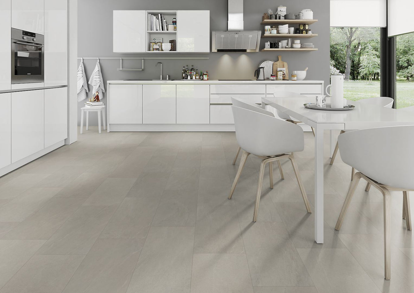 Sandstone Slate 5.5mm Tile Effect Waterproof Click Vinyl