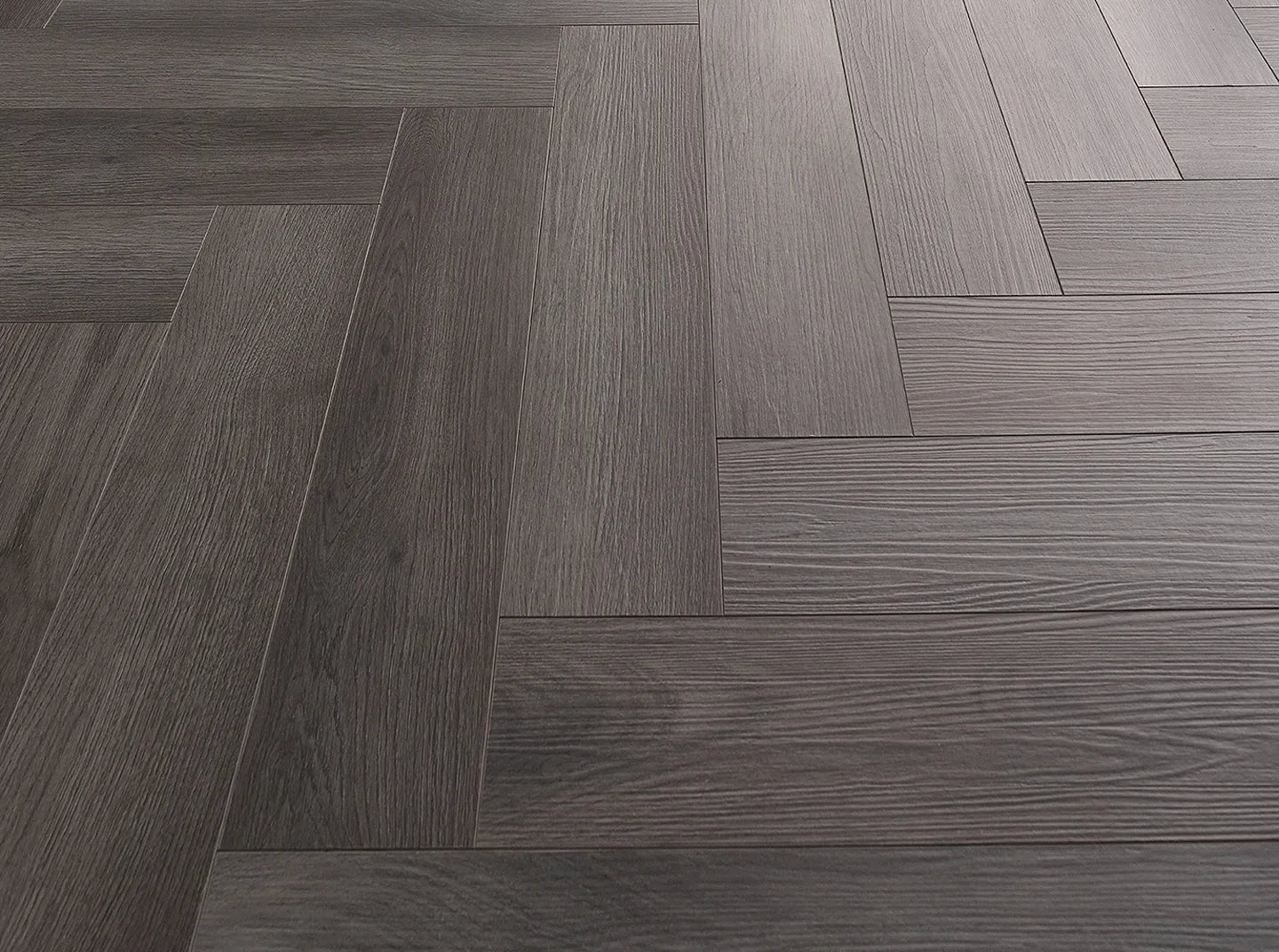 Smoked Charcoal 5.0mm Herringbone Waterproof Click Vinyl