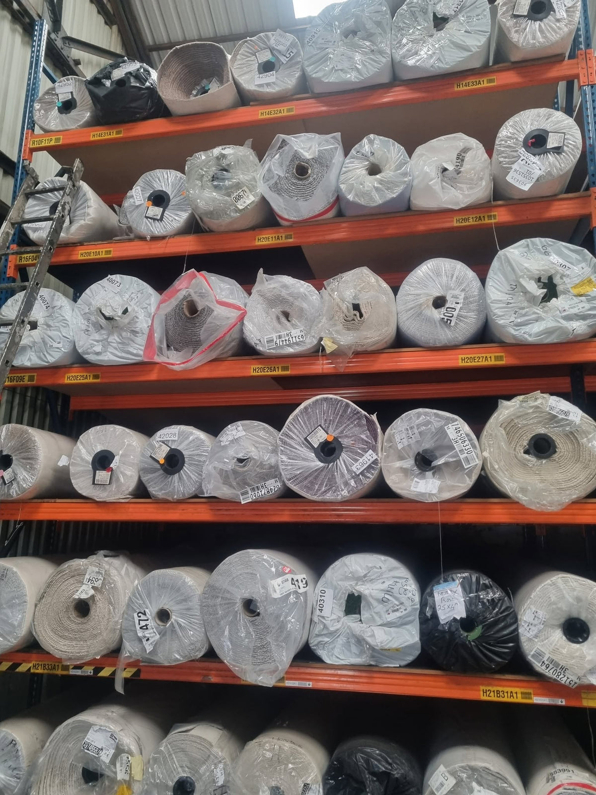 Carpet rolls in stock at our Clydebank showroom