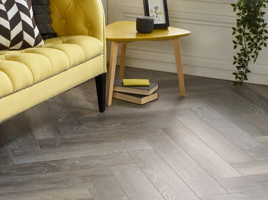 Aspen Grey 5.0mm Herringbone Waterproof Click Vinyl