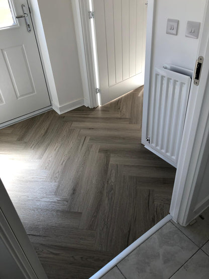 Smoked Oak 5.5mm Herringbone Waterproof Click Vinyl