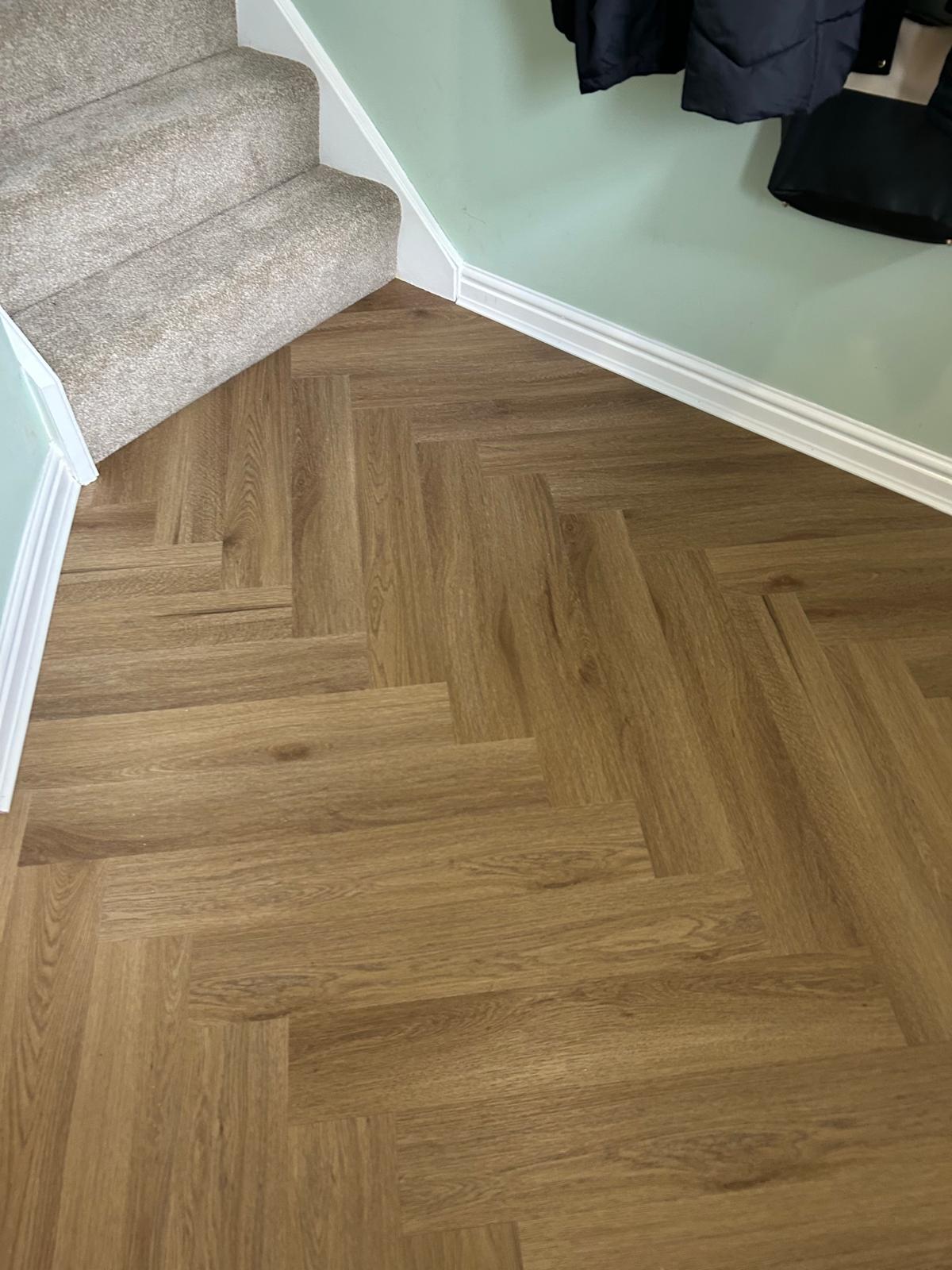 Chestnut 5.5mm Herringbone Waterproof Click Vinyl