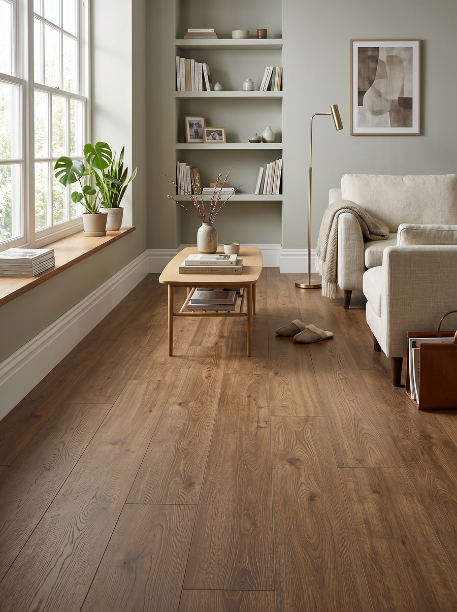 Almond Premium 12mm Straight Laminate