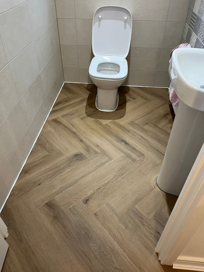 Espresso Oak 5.0mm Herringbone Waterproof Click Vinyl
