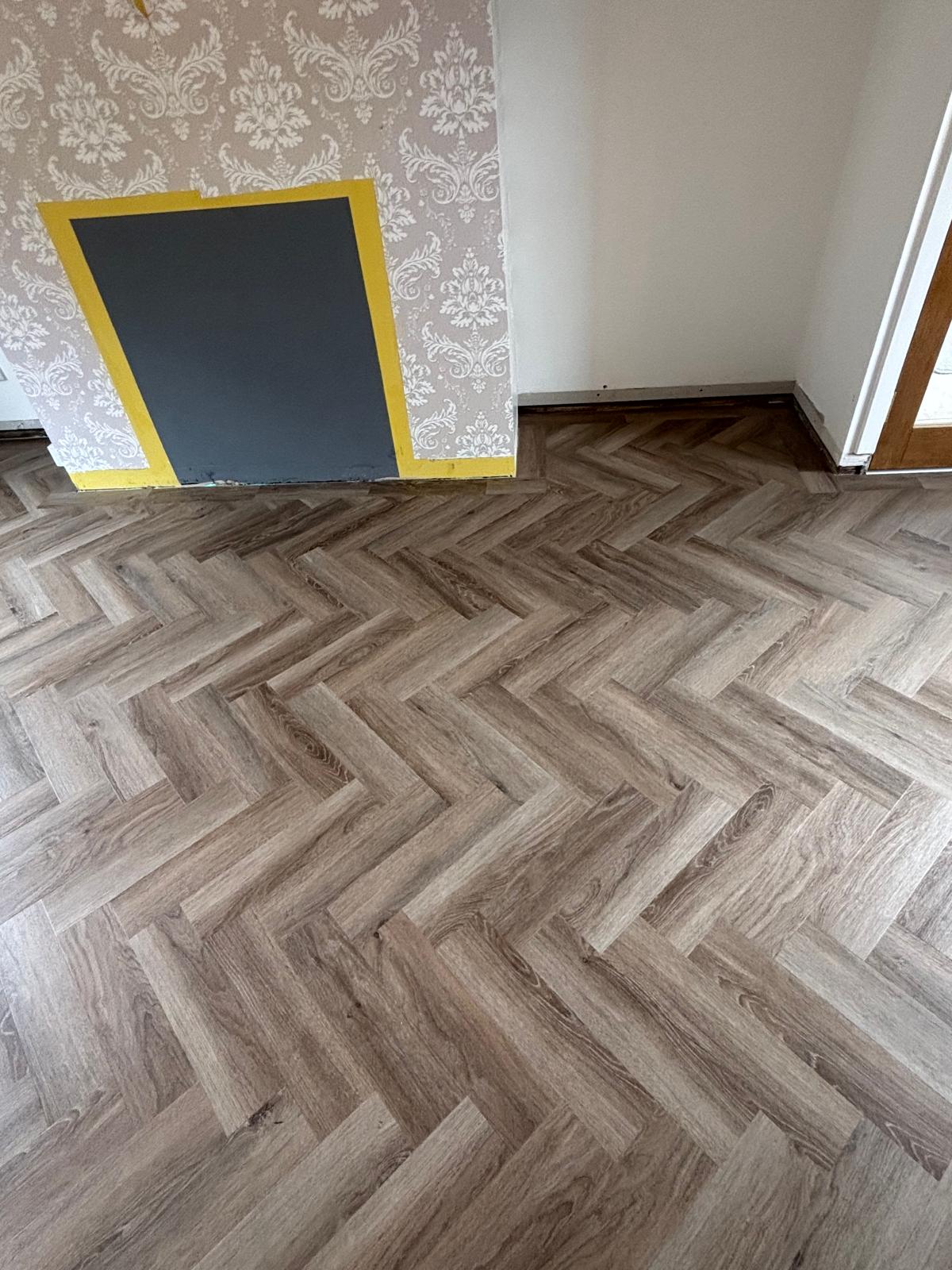 Invictus Farmhouse Oak Herringbone Glue Down Waterproof Flooring