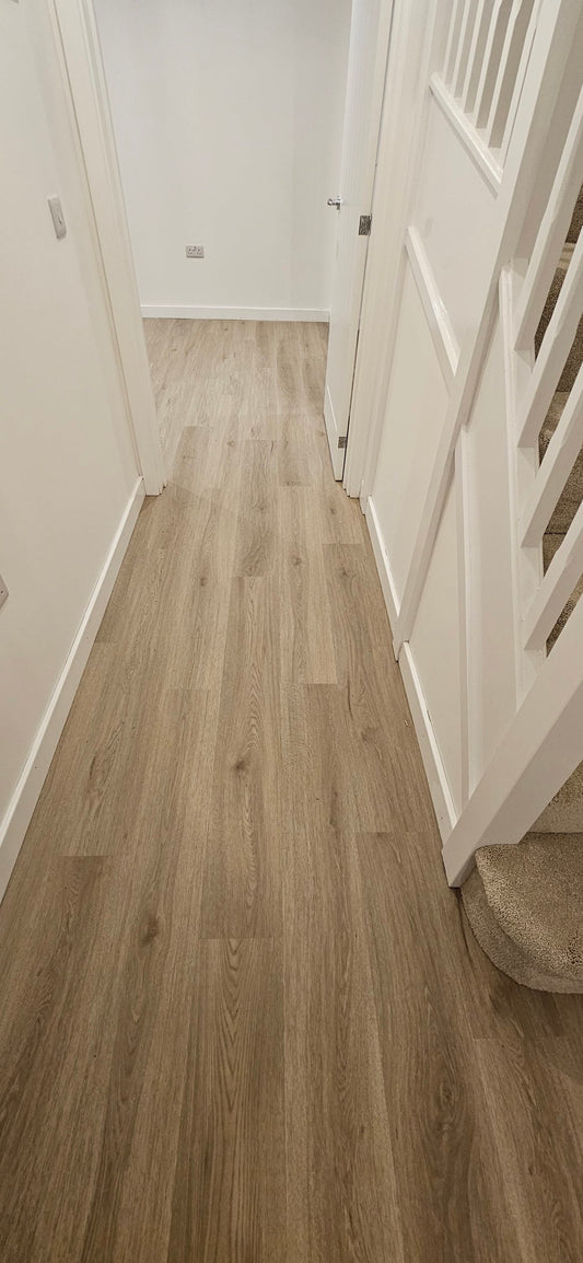 Smoked Oak Straight Plank Waterproof Click Vinyl