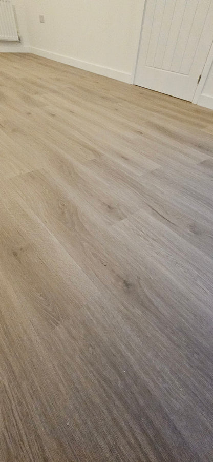 Smoked Oak Straight Plank Waterproof Click Vinyl
