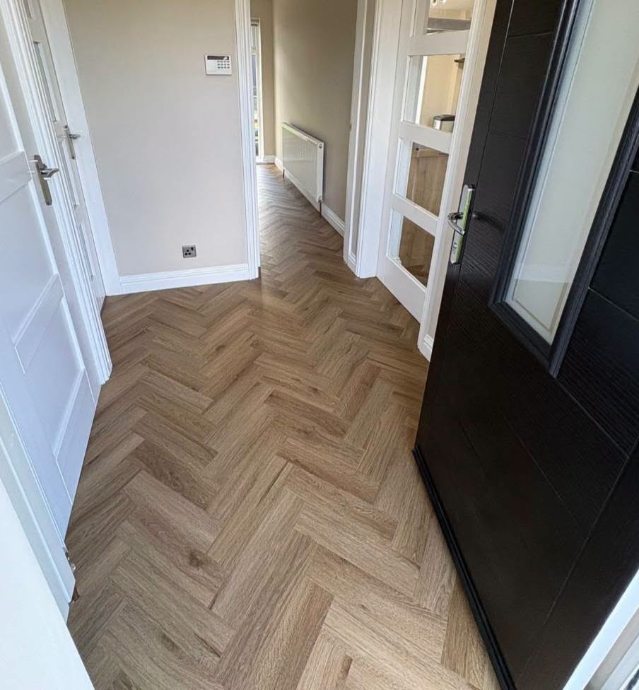 Chestnut Herringbone Waterproof Click Vinyl