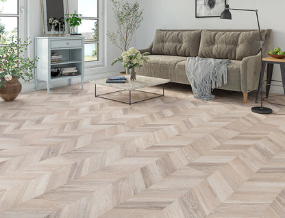 Beige 8mm Chevron Staight Laminate