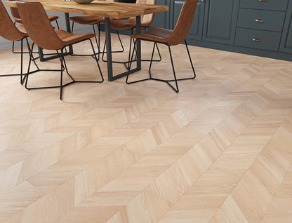 light Oak 8mm Chevron Staight Laminate