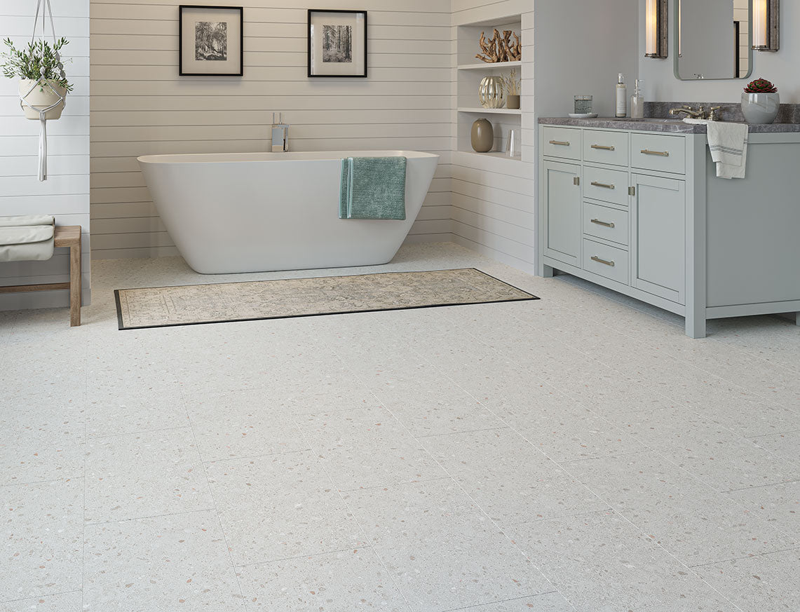 Ivory Quarry 6.5mm Unilin Tile Effect Waterproof Click Vinyl