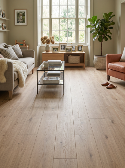 Limed Oak 8mm Straight Plank Laminate