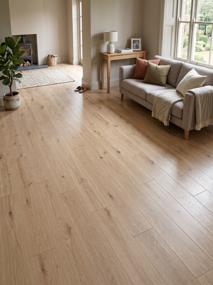 Limed Oak 8mm Straight Plank Laminate
