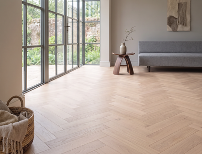 Ivory Mist Herringbone Engineered Wood
