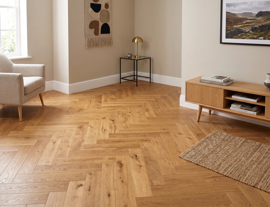 Verona Golden Oak Herringbone Engineered Wood