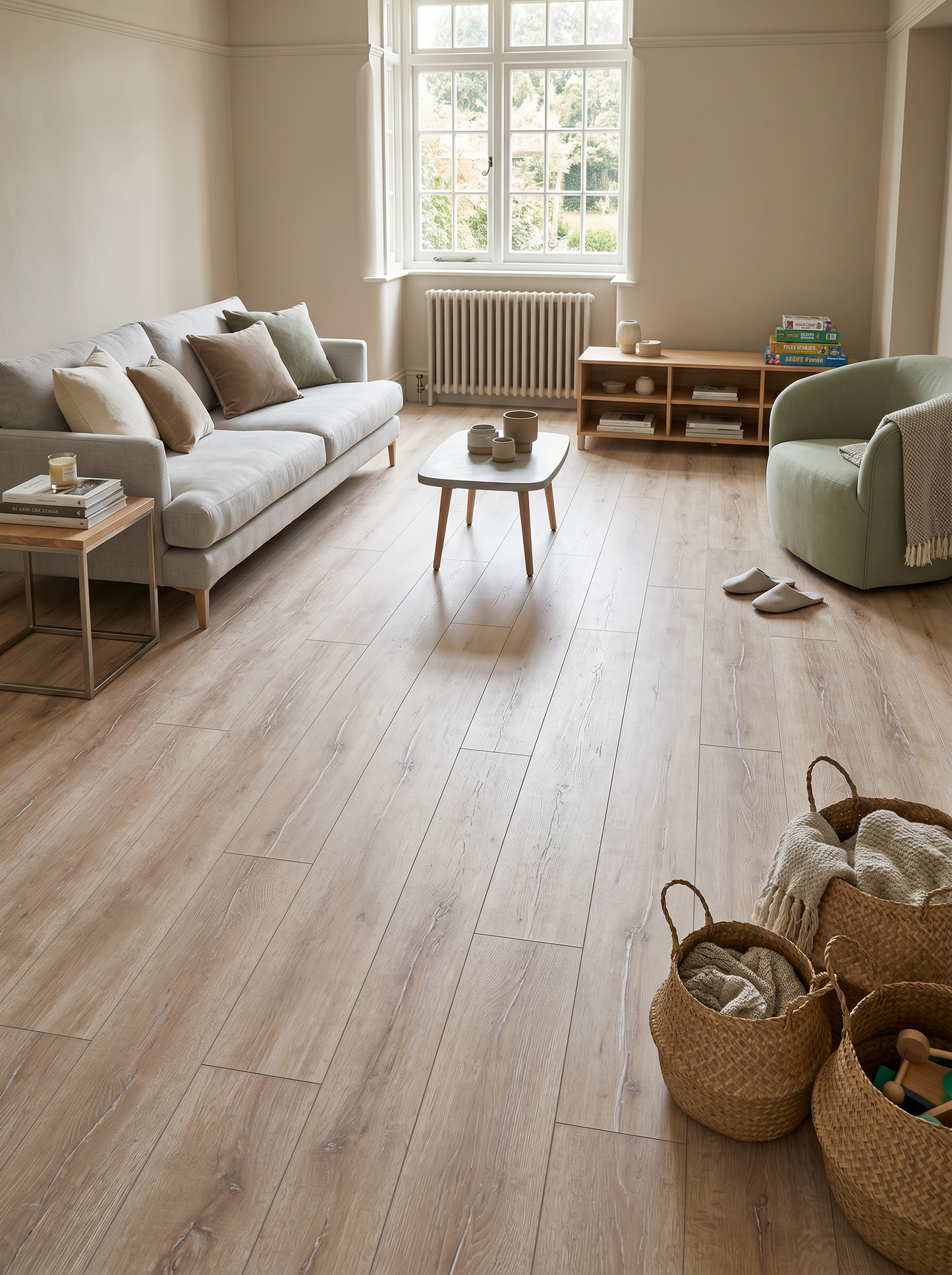 Weathered Oak 8mm Straight Plank Laminate