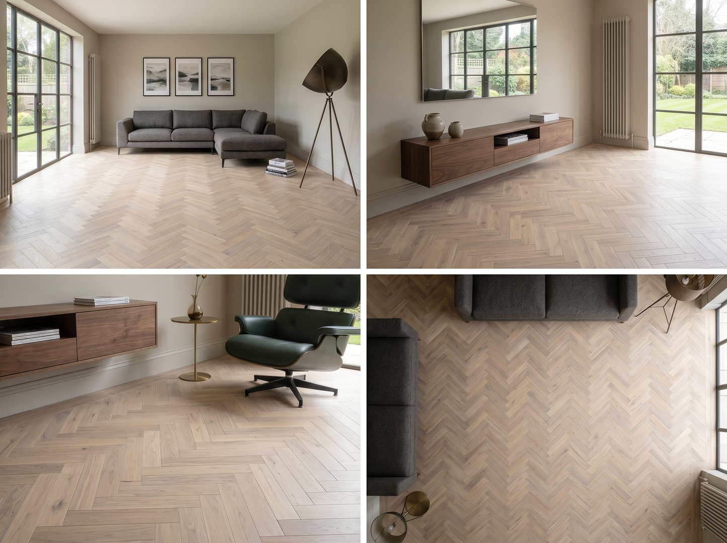 Pearl Oak Herringbone Engineered Wood