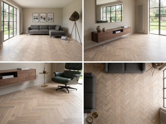 Pearl Oak Herringbone Engineered Wood