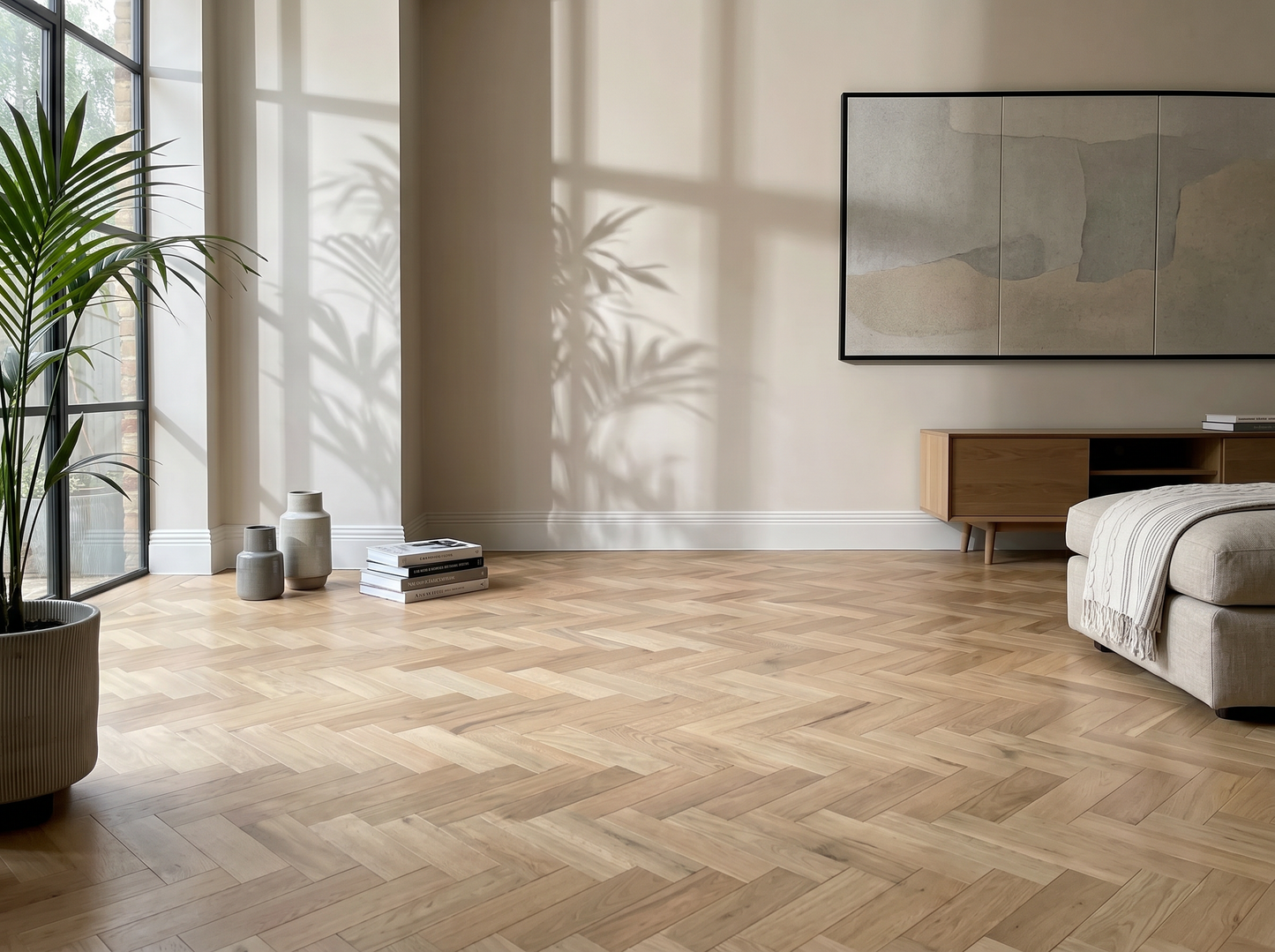 champagne Oak Herringbone Engineered Wood