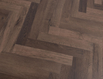 Double Espresso 2.5mm Herringbone Glue Down LVT