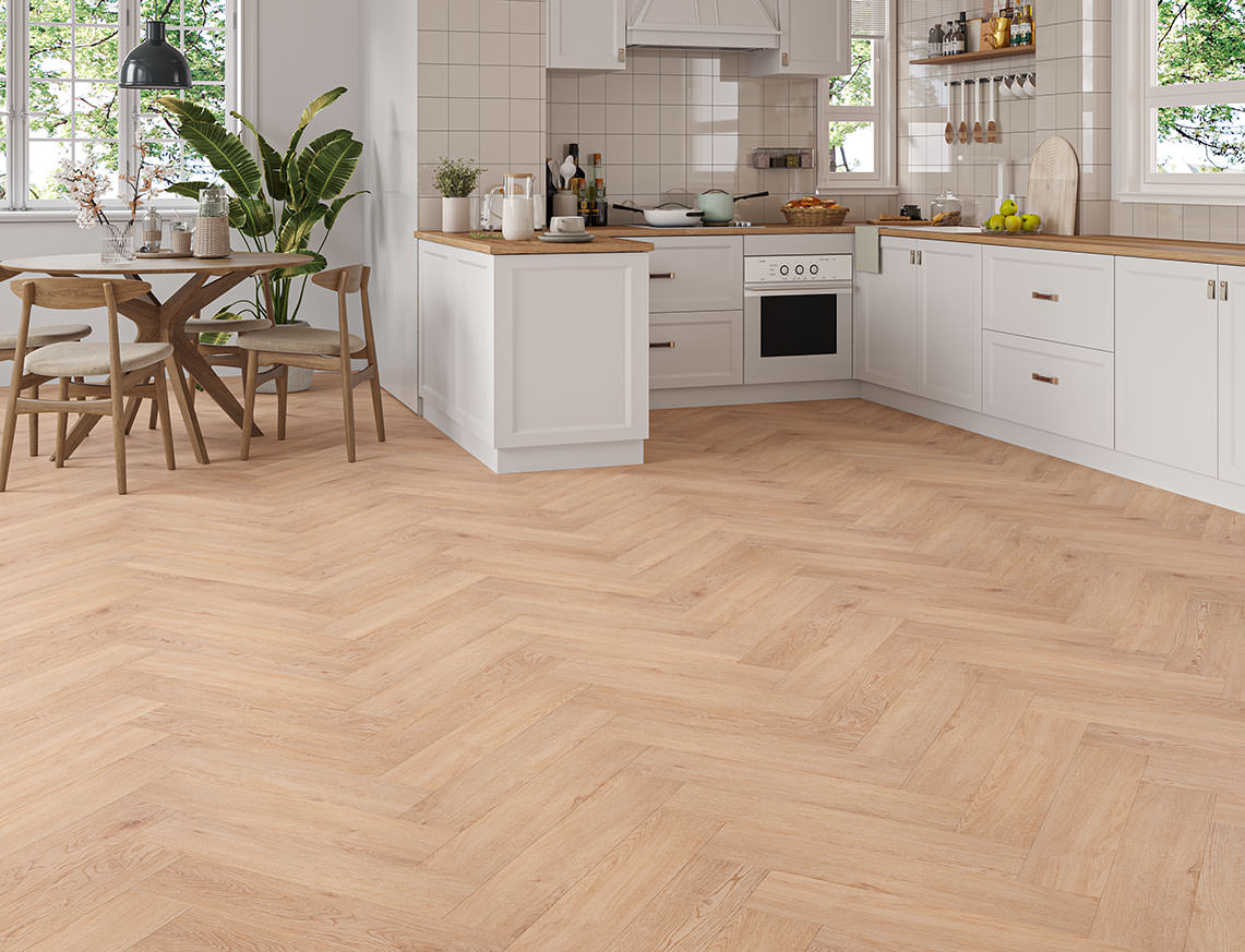 Regent Oak 5mm Unilin Herringbone Waterproof Click Vinyl