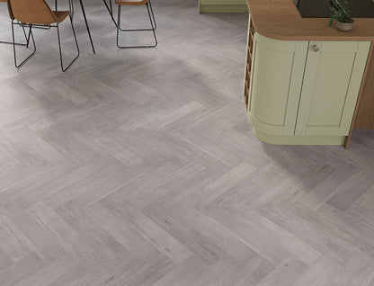 Harbour Light Oak 5mm Unilin Herringbone Waterproof Click Vinyl