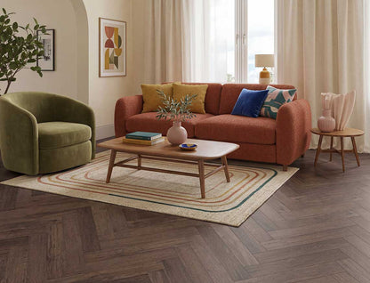 Double Espresso 2.5mm Herringbone Glue Down LVT