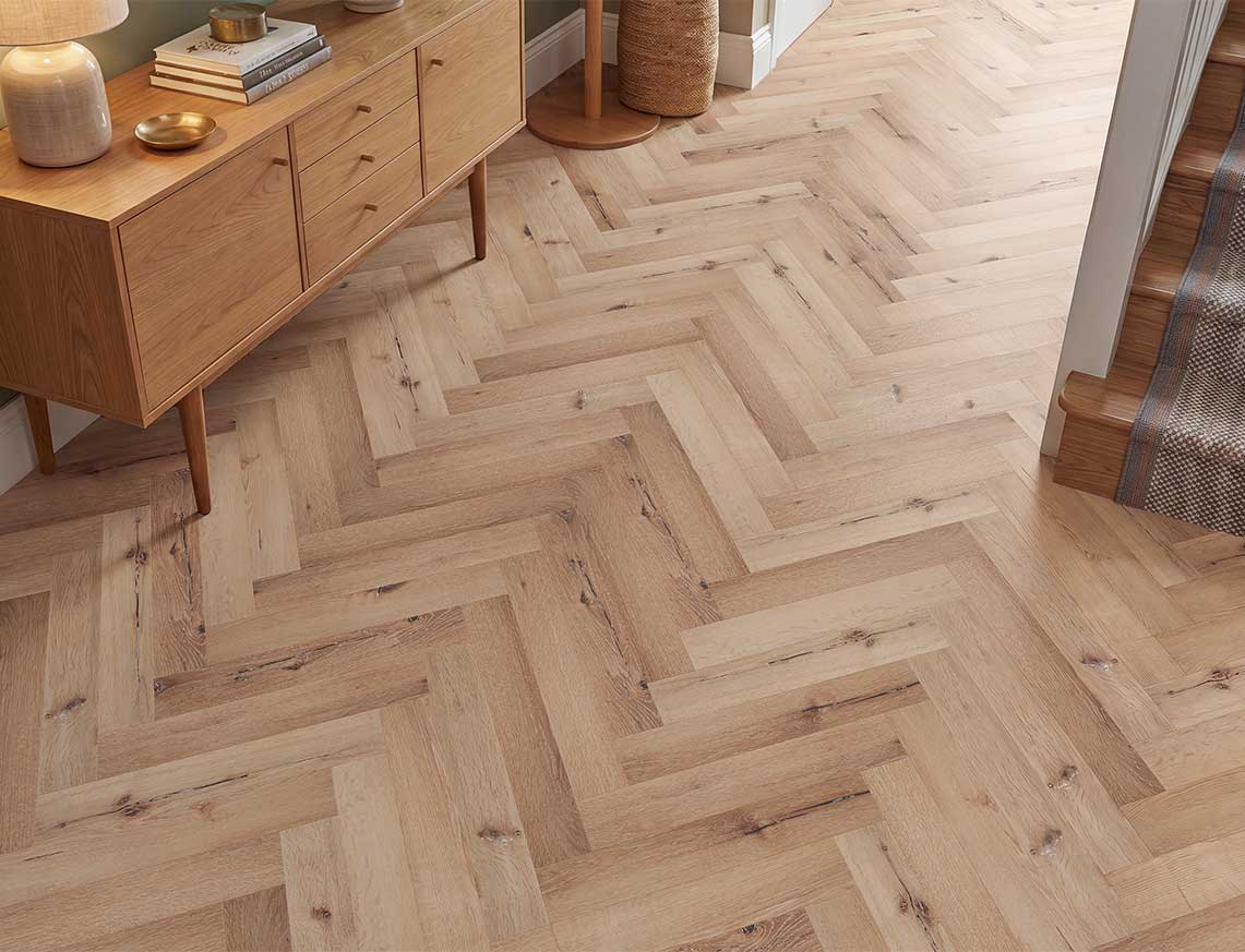 Cosy Corner 2.5mm Herringbone Glue Down LVT