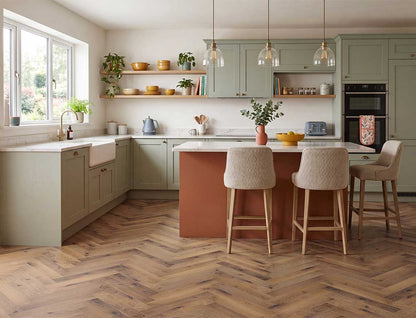 Maple Morning 2.5mm Herringbone Glue Down LVT