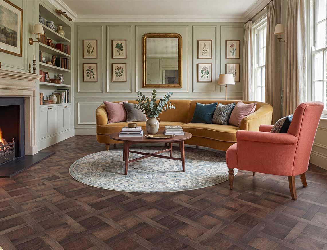 Slow Roasted 2.5mm Basket Weave Glue Down LVT