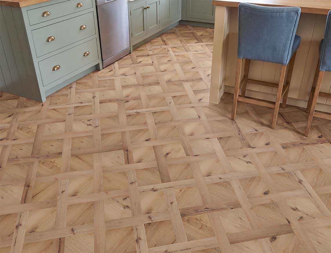Nutmeg Haze 2.5mm Basket Weave Glue Down LVT