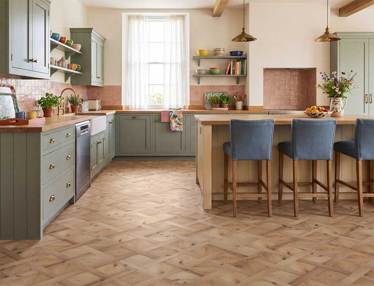 Nutmeg Haze 2.5mm Basket Weave Glue Down LVT