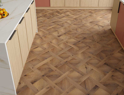 Ginger Shot 2.5mm Basket Weave Glue Down LVT