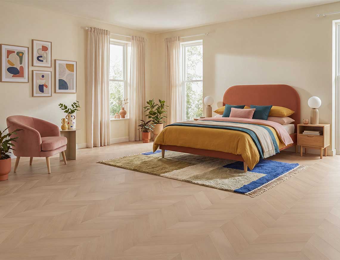 Summer Solstice 3mm Chevron Glue Down LVT