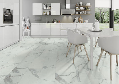 Lunar Marble 5.5mm Tile Effect Waterproof Click Vinyl
