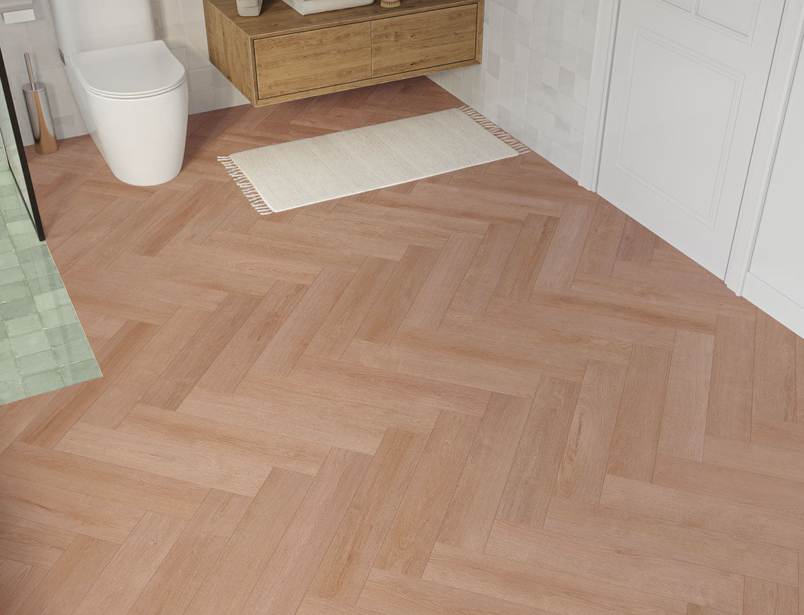 Golden Reed Oak 8mm Unilin Herringbone Waterproof Click Vinyl