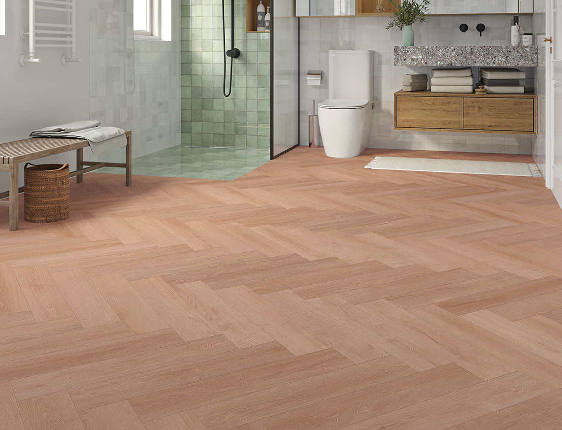 Golden Reed Oak 8mm Unilin Herringbone Waterproof Click Vinyl