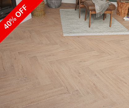 Pecan 8mm Herringbone Laminate Flooring