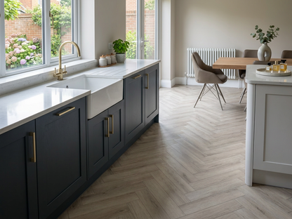 Blonde Oak 5.0mm Herringbone Waterproof Click Vinyl
