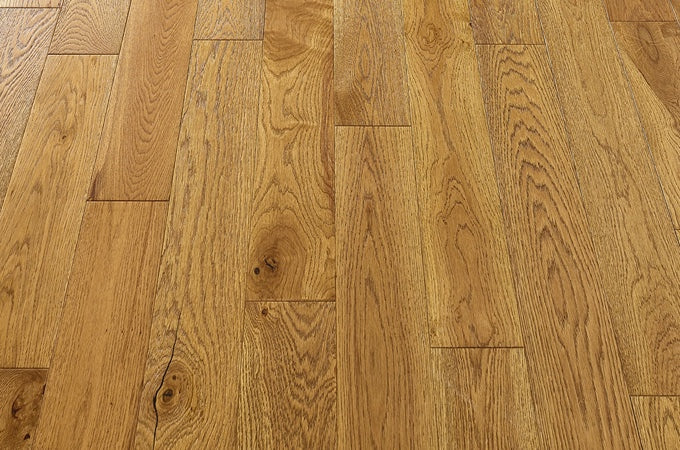 Golden Brushed & Oiled 14/3 x 125mm Chêne Doré Straight Engineered