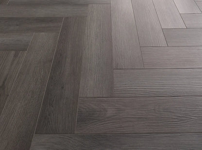 Smoked Charcoal 5.0mm Herringbone Waterproof Click Vinyl