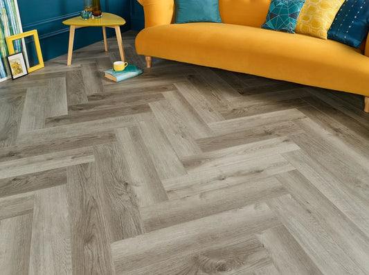 Pearl Mist 5.0mm Herringbone Waterproof Click Vinyl