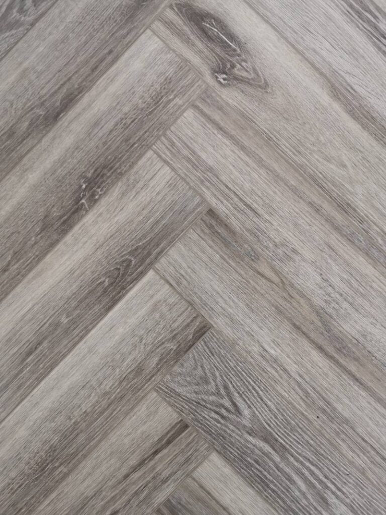 Smokewash Grey Timber 5.0mm Herringbone Waterproof Click Vinyl