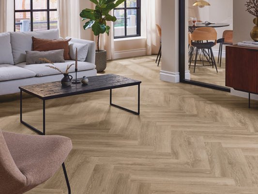 Douro Honey Herringbone Waterproof Click Vinyl