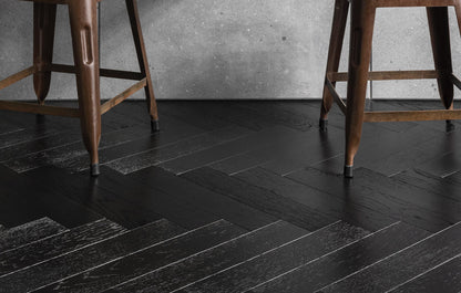 14/3 x 90mm Saville Noir Herringbone Engineered