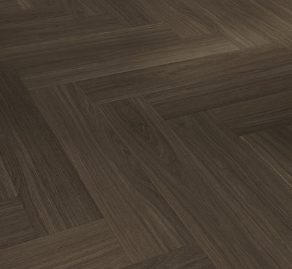 Parador Oxford Oak Dark Brown 5.0mm Herringbone Waterproof Click Vinyl